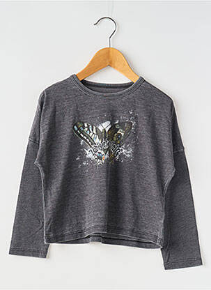T-shirt col rond gris ZADIG & VOLTAIRE fille