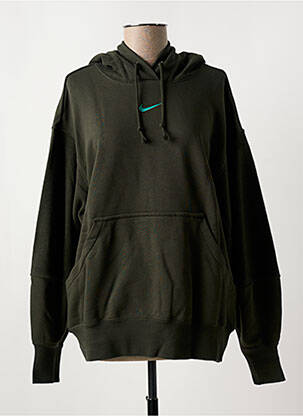 Sweat-shirt à capuche col rond vert NIKE femme