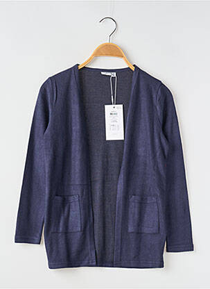 Gilet manches longues col v bleu NAME IT fille