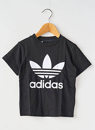 T-shirt col rond noir ADIDAS enfant