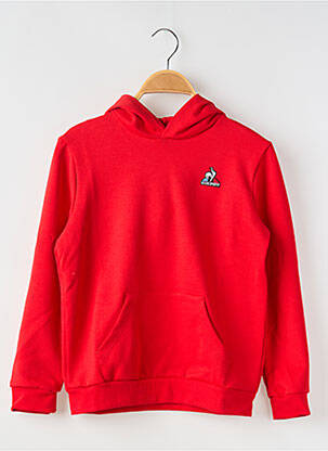 Sweat-shirt à capuche col rond rouge LE COQ SPORTIF enfant