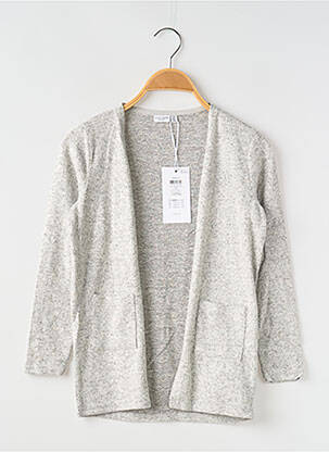 Gilet manches longues col v gris NAME IT fille