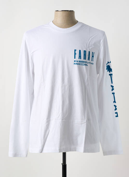 T-shirt blanc FARAH pour homme