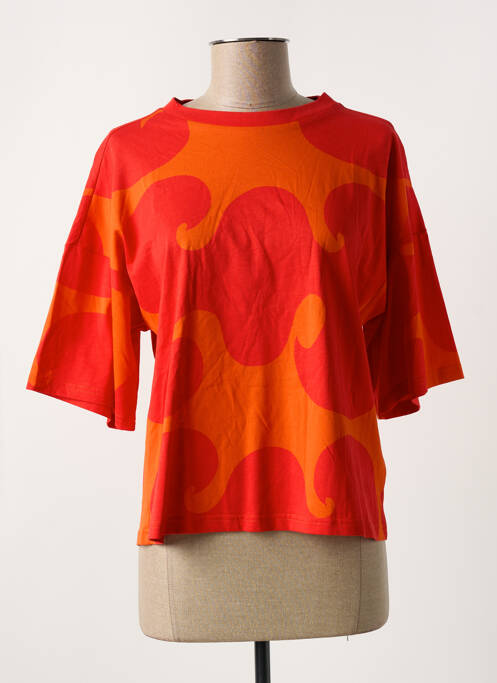 T-shirt orange ADIDAS femme