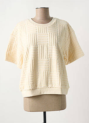 Sweat-shirt col rond beige VILA femme