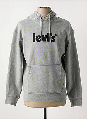 Sweat-shirt à capuche col rond gris LEVI'S homme