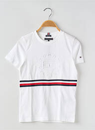 T-shirt col rond blanc TOMMY HILFIGER garcon
