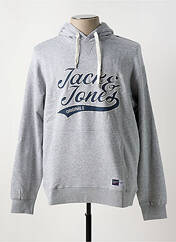 Sweat-shirt à capuche gris JACK & JONES pour homme seconde vue