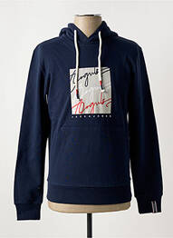 Sweat-shirt à capuche col rond bleu JACK & JONES homme