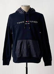 Sweat-shirt à capuche bleu TOMMY HILFIGER pour homme seconde vue