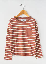 T-shirt col rond marron PETIT BATEAU enfant