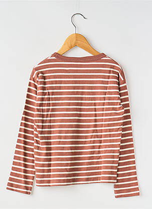 T-shirt col rond marron PETIT BATEAU enfant