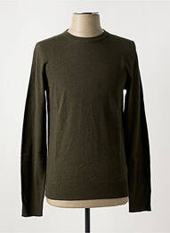 Pull col rond vert JACK & JONES homme