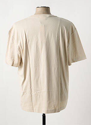 T-shirt col rond beige CALVIN KLEIN homme