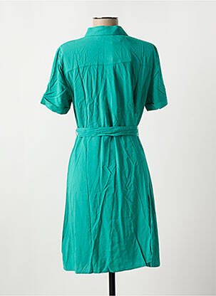 Robe courte col rond vert VILA femme