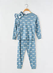Pyjama bleu PETIT BATEAU pour fille seconde vue