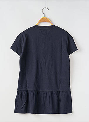 Robe courte col rond bleu TOMMY HILFIGER fille