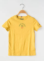 T-shirt col rond jaune TOMMY HILFIGER garcon