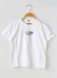 T-shirt col rond blanc TOMMY HILFIGER garcon