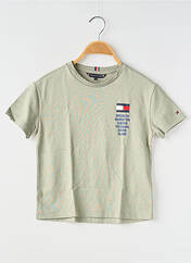 T-shirt vert TOMMY HILFIGER pour garçon seconde vue