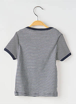 T-shirt col rond noir PETIT BATEAU garçon