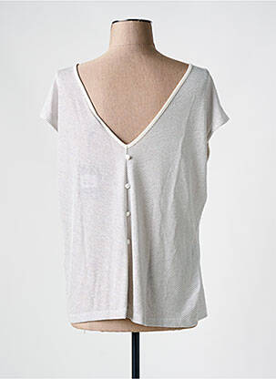 T-shirt col rond blanc PIECES femme