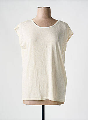 T-shirt col rond blanc PIECES femme