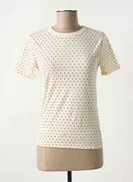 T-shirt col rond blanc PETIT BATEAU femme