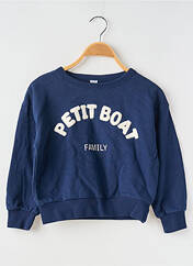 Sweat-shirt bleu PETIT BATEAU pour garçon seconde vue
