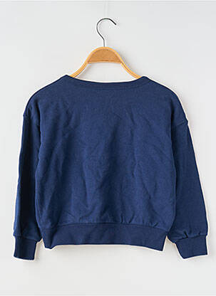 Sweat-shirt col rond bleu PETIT BATEAU garçon