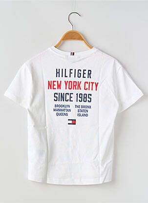 T-shirt col rond blanc TOMMY HILFIGER garçon