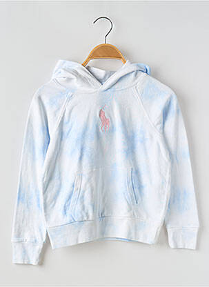 Sweat-shirt à capuche col rond bleu RALPH LAUREN fille