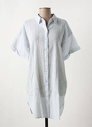 Robe courte col v bleu PIECES femme