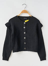 Gilet manches longues col rond noir IKKS JUNIOR fille
