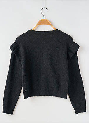 Gilet manches longues col rond noir IKKS JUNIOR fille