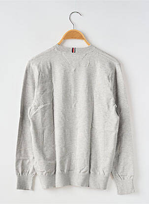 Pull col rond gris TOMMY HILFIGER garçon