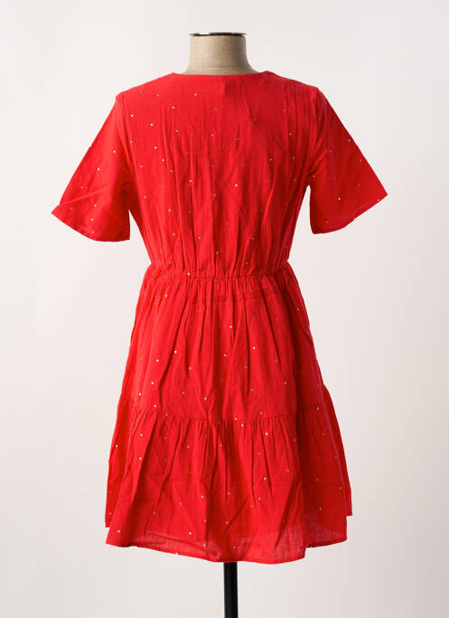 Robe courte rouge PIECES pour femme