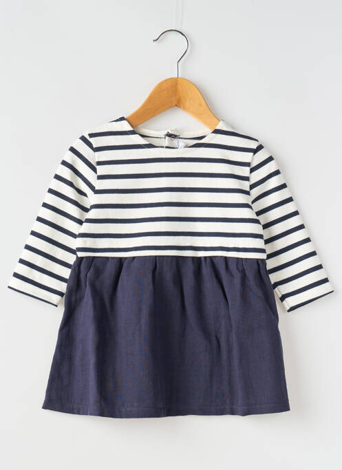 Robe mi-longue bleu PETIT BATEAU pour fille