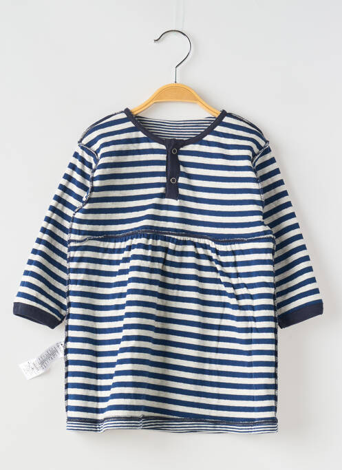 Robe mi-longue bleu PETIT BATEAU pour fille