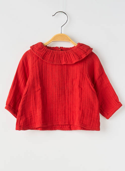Top orange PETIT BATEAU pour fille