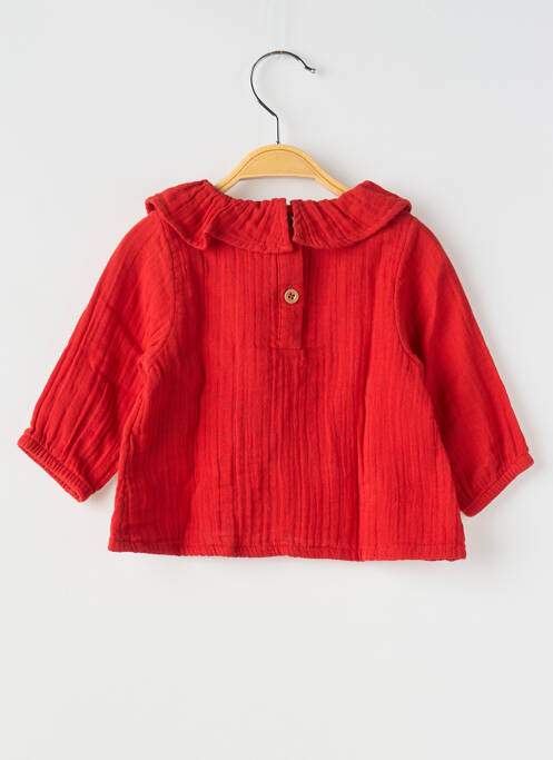 Top orange PETIT BATEAU pour fille