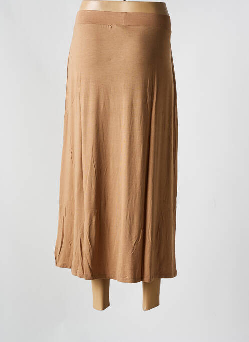 Jupe mi-longue marron PIECES pour femme