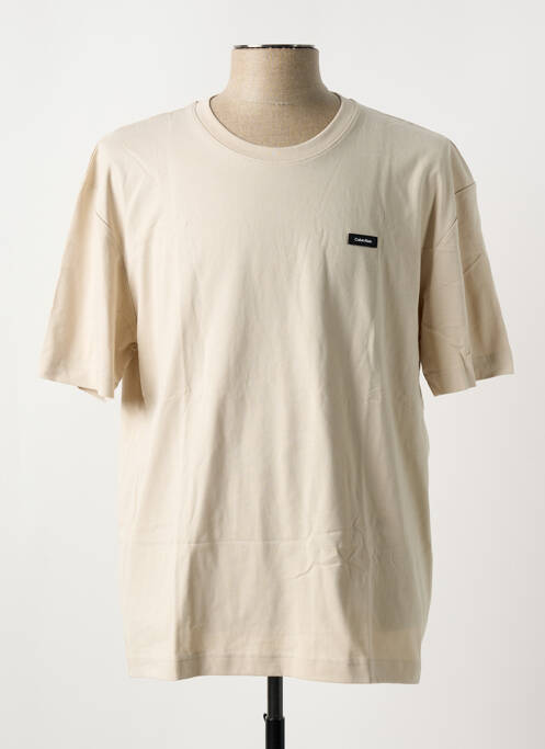 T-shirt beige CALVIN KLEIN pour homme