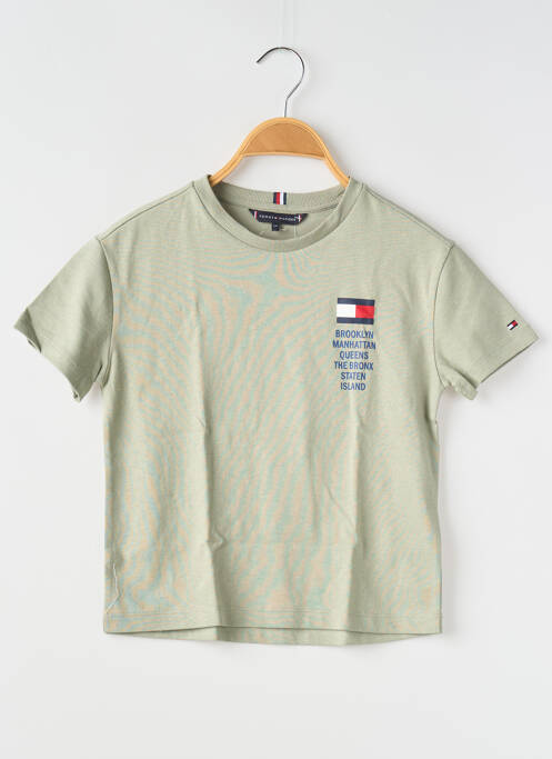 T-shirt vert TOMMY HILFIGER pour garçon