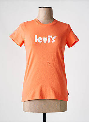 T-shirt col rond orange LEVI'S femme