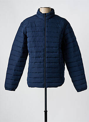 Doudoune col col montant bleu JACK & JONES homme