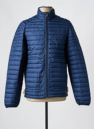 Doudoune col col montant bleu JACK & JONES homme