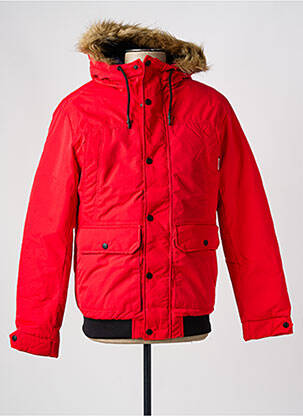 Veste casual capuche rouge JACK & JONES homme