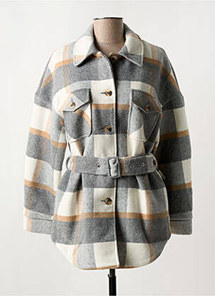 Veste casual gris PIECES pour femme