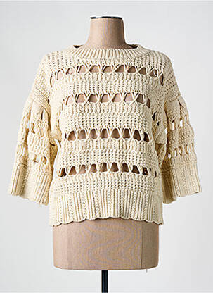 Pull col rond beige VILA femme